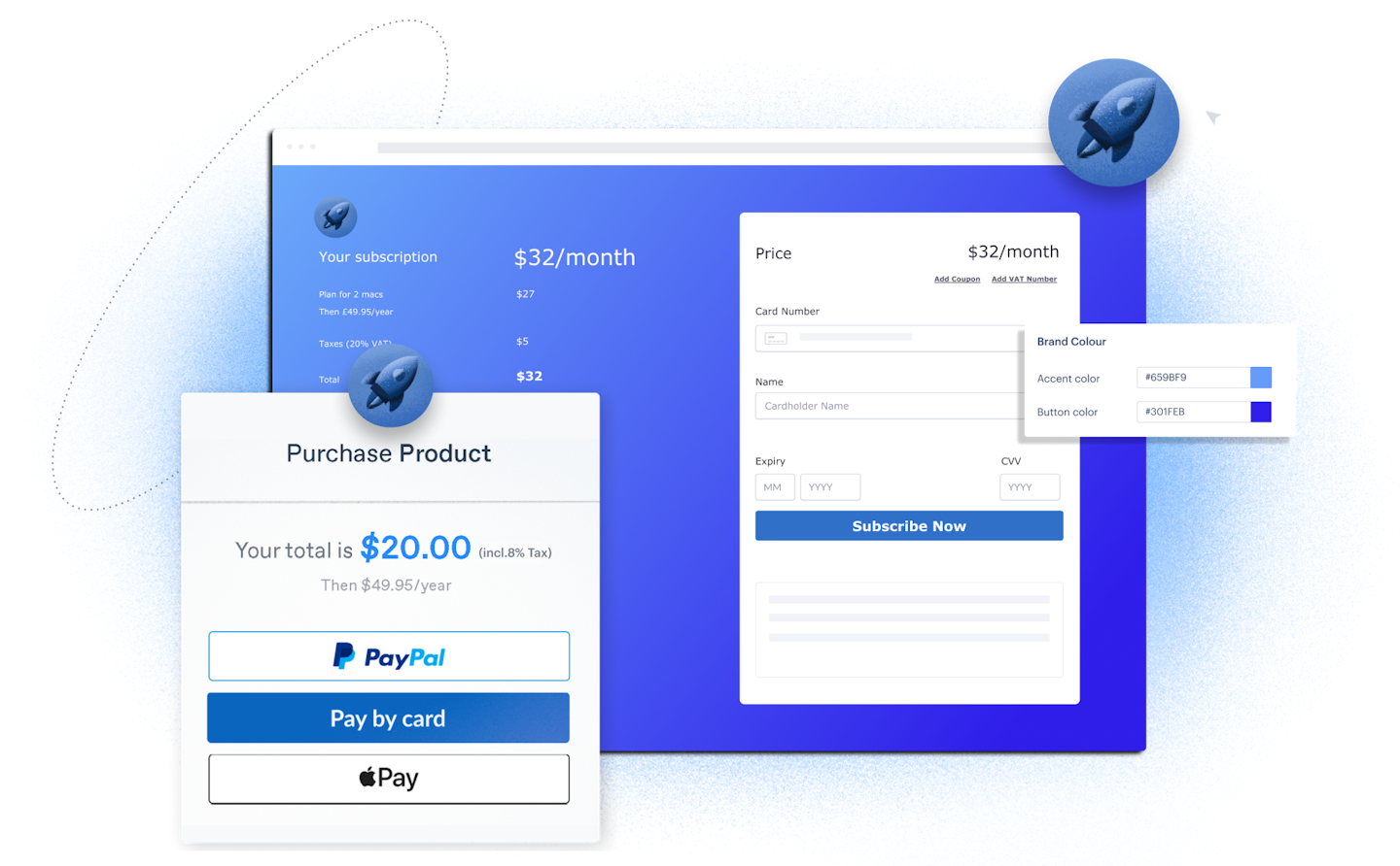 Paddle customisable checkout