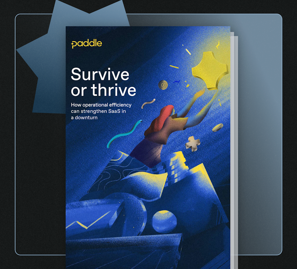 Cover of "Survive or Thrive: How operational efficiency can strengthen SaaS in a downturn"