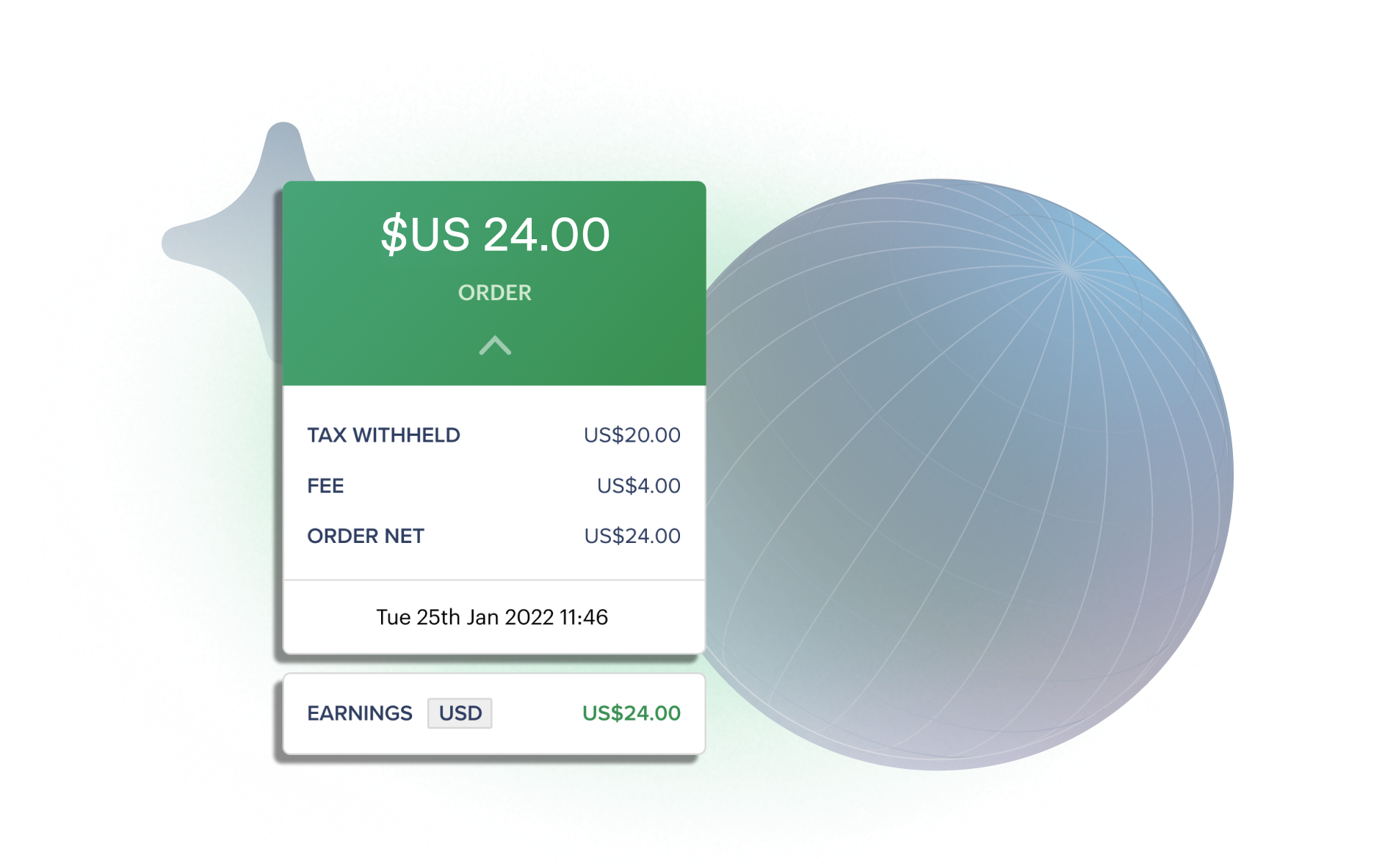 screenshot of paddle tax calculation