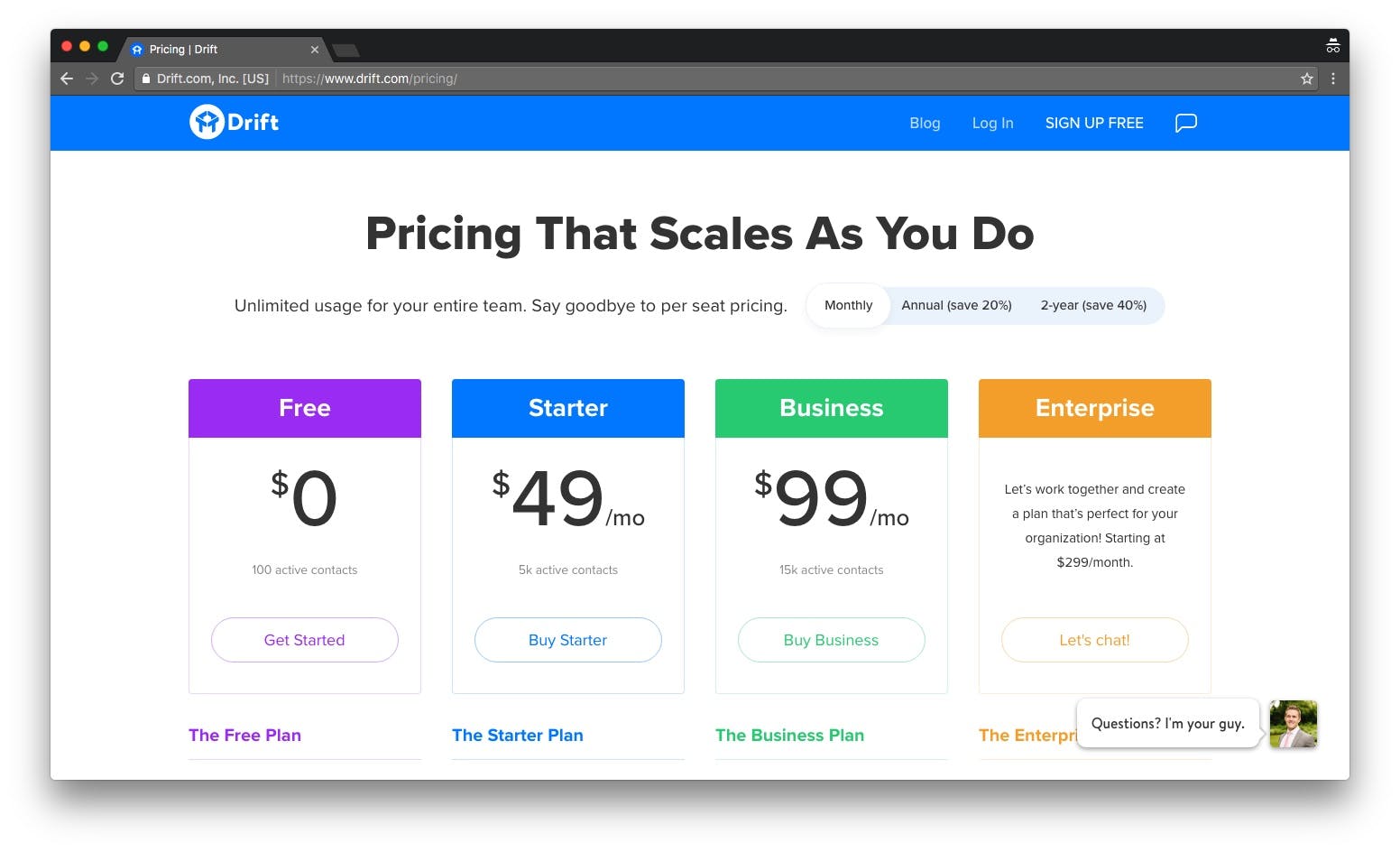 drift-pricing-page