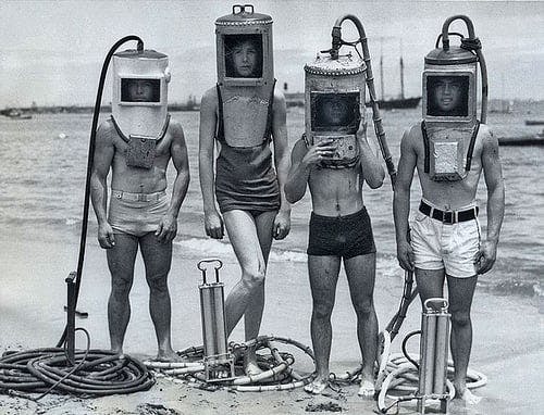 Early adopters of diving equipment