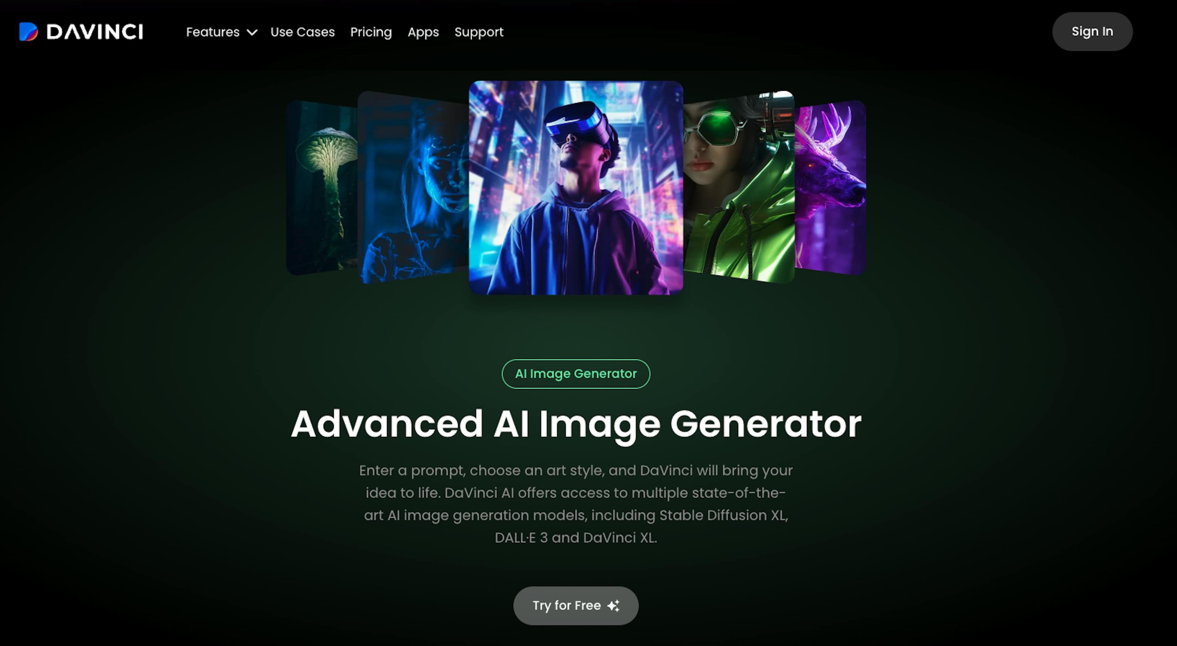 Davinci ai image generator app