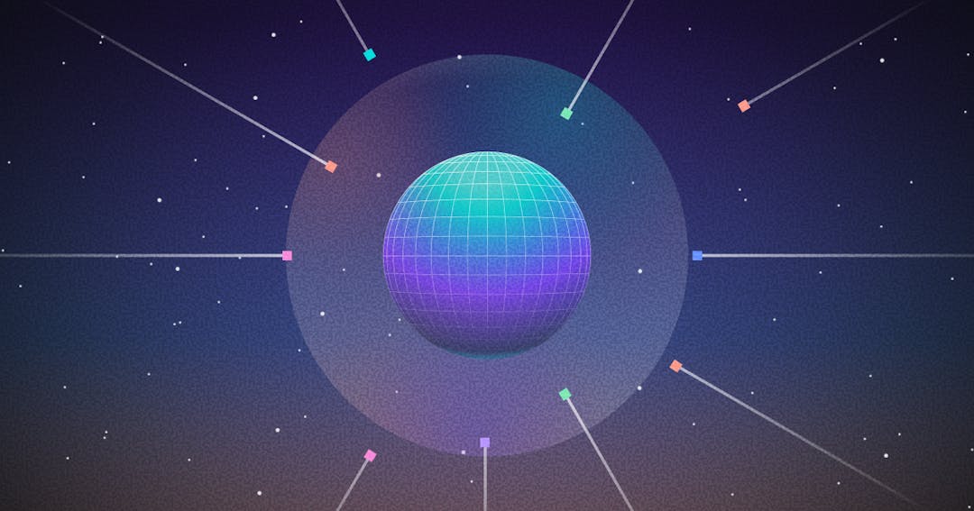Animated globe with shooting stars