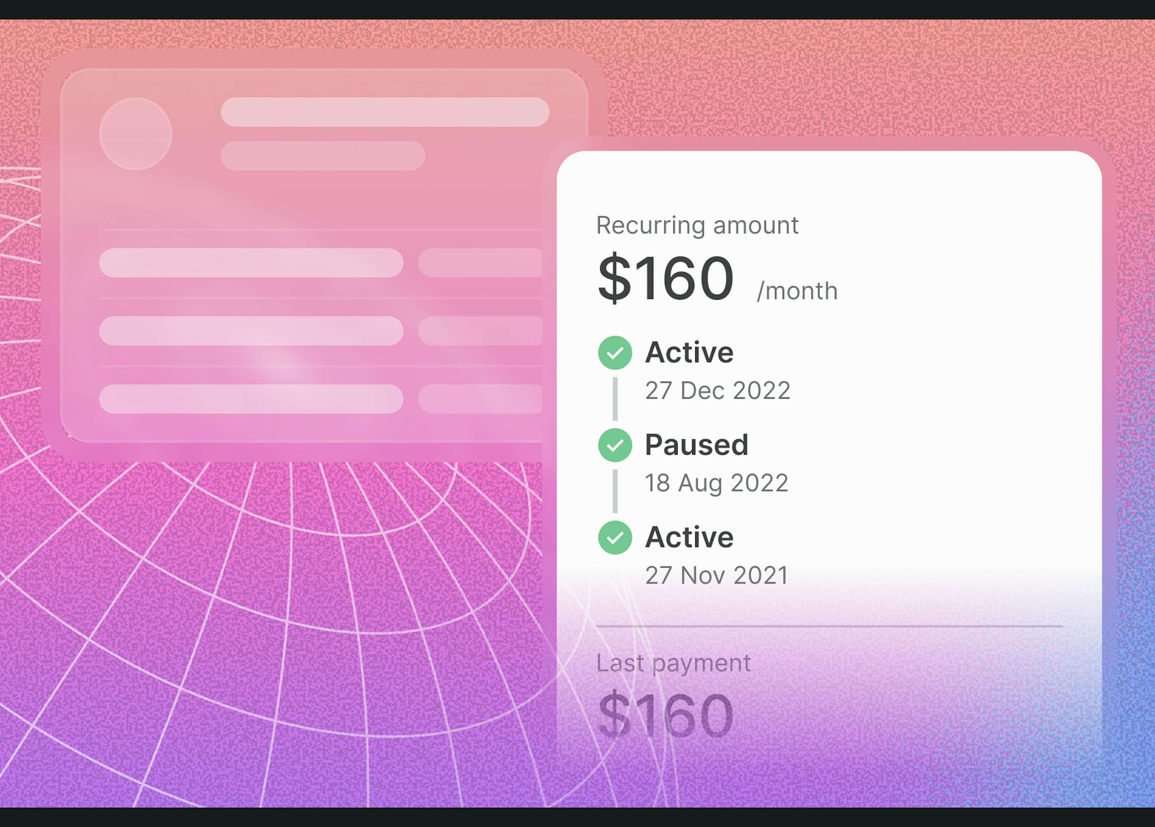 Globe matrix and product UI