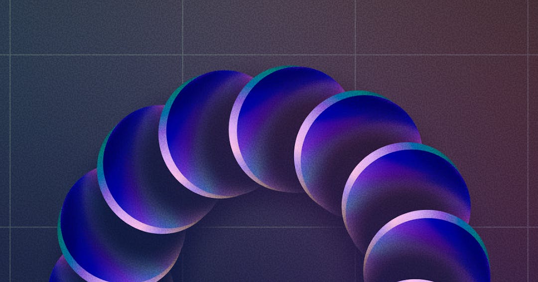 Animated coins stacked in an arch
