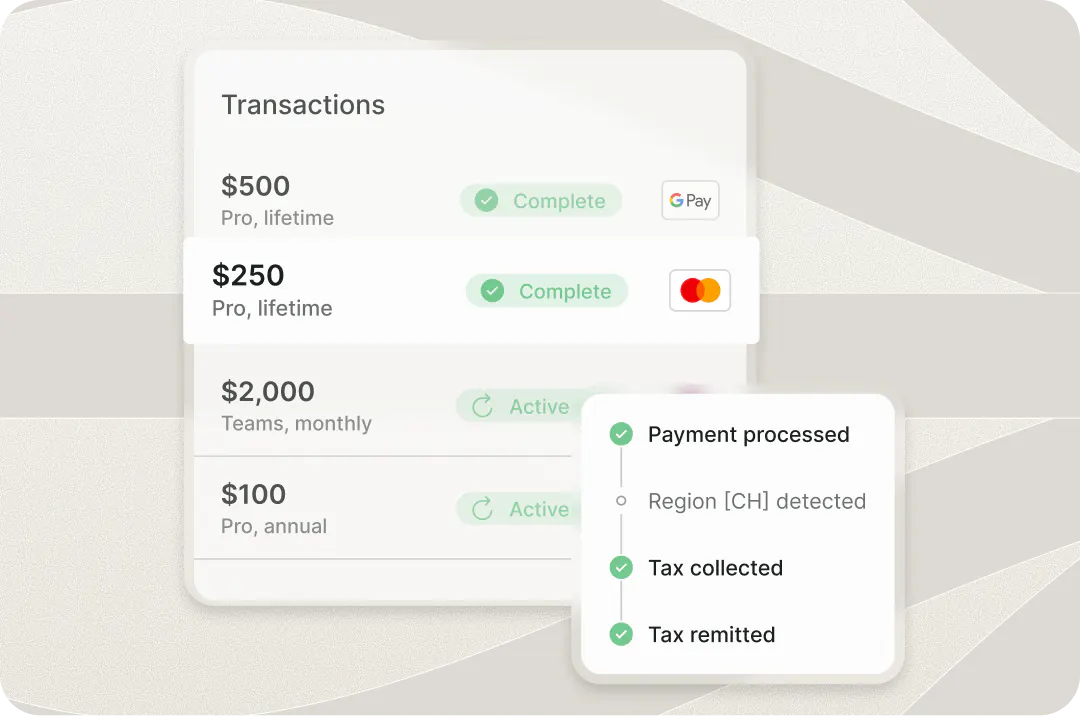 Subscription payment transactions