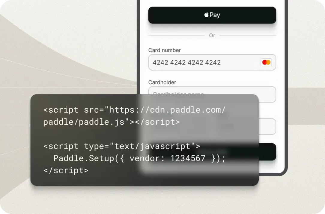 Developer snippet and checkout ui