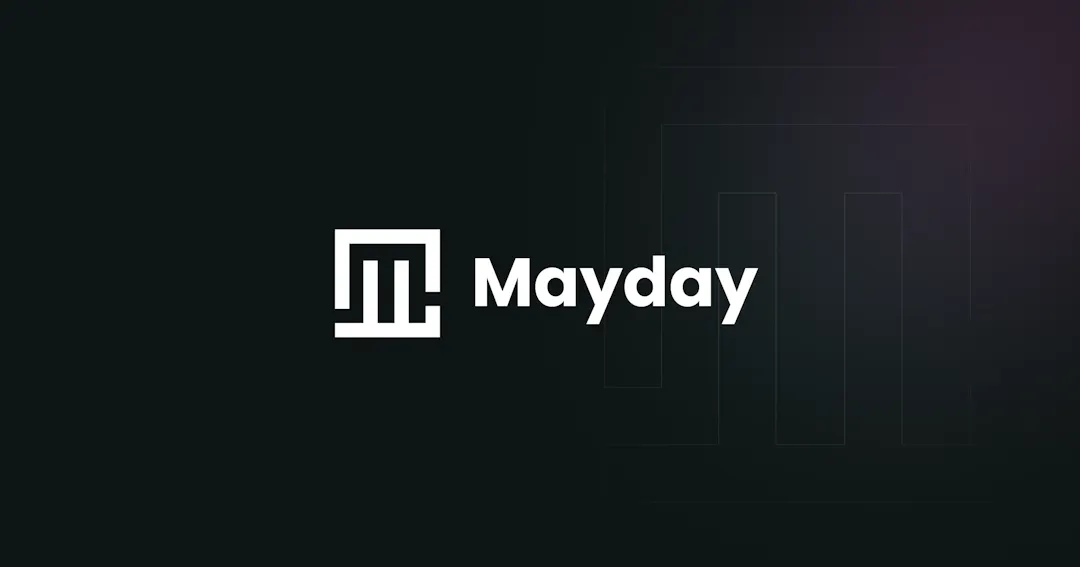 Mayday logo on black background