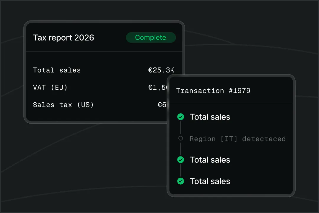 Tax dashboard