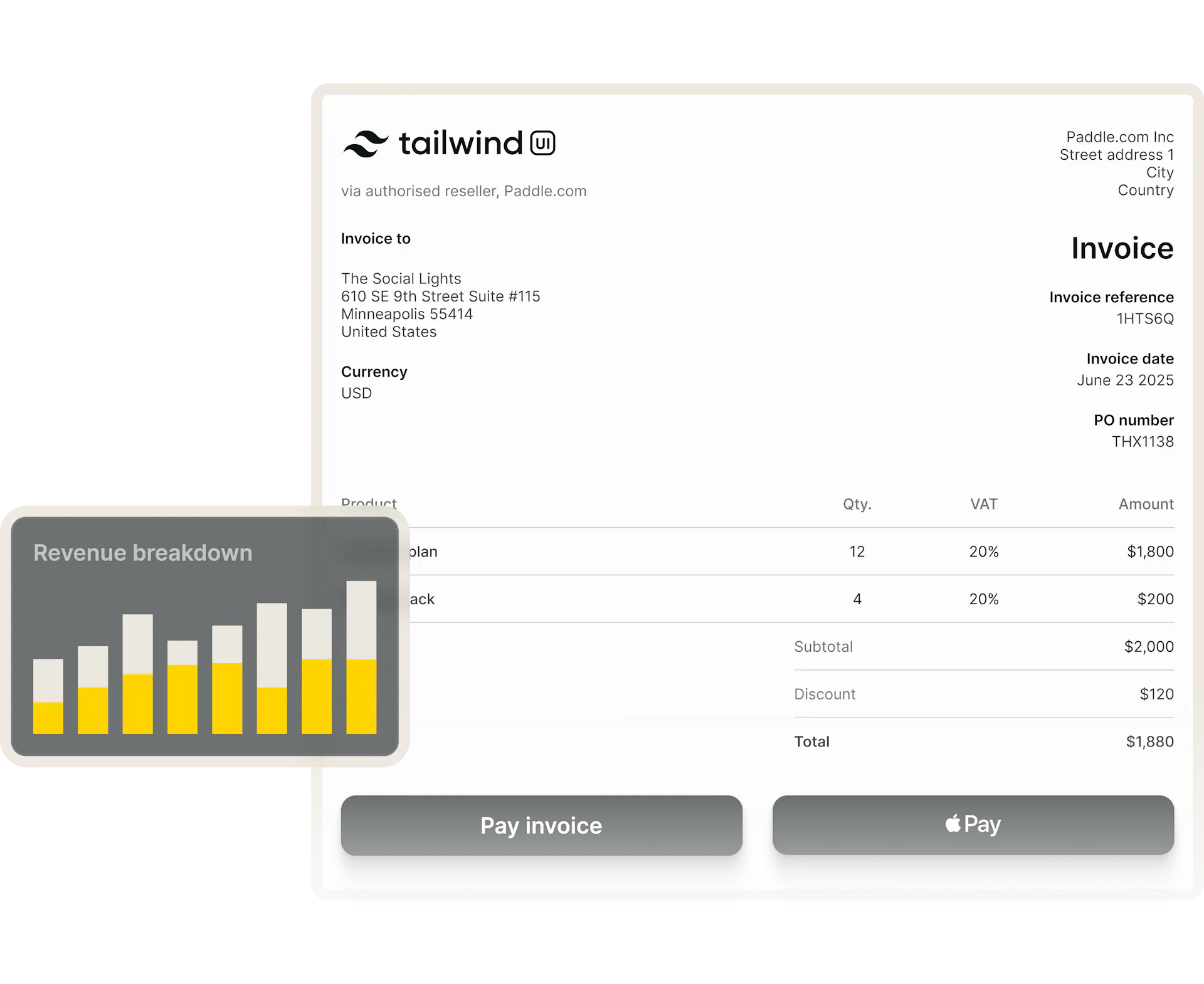 Billing invoicing UI