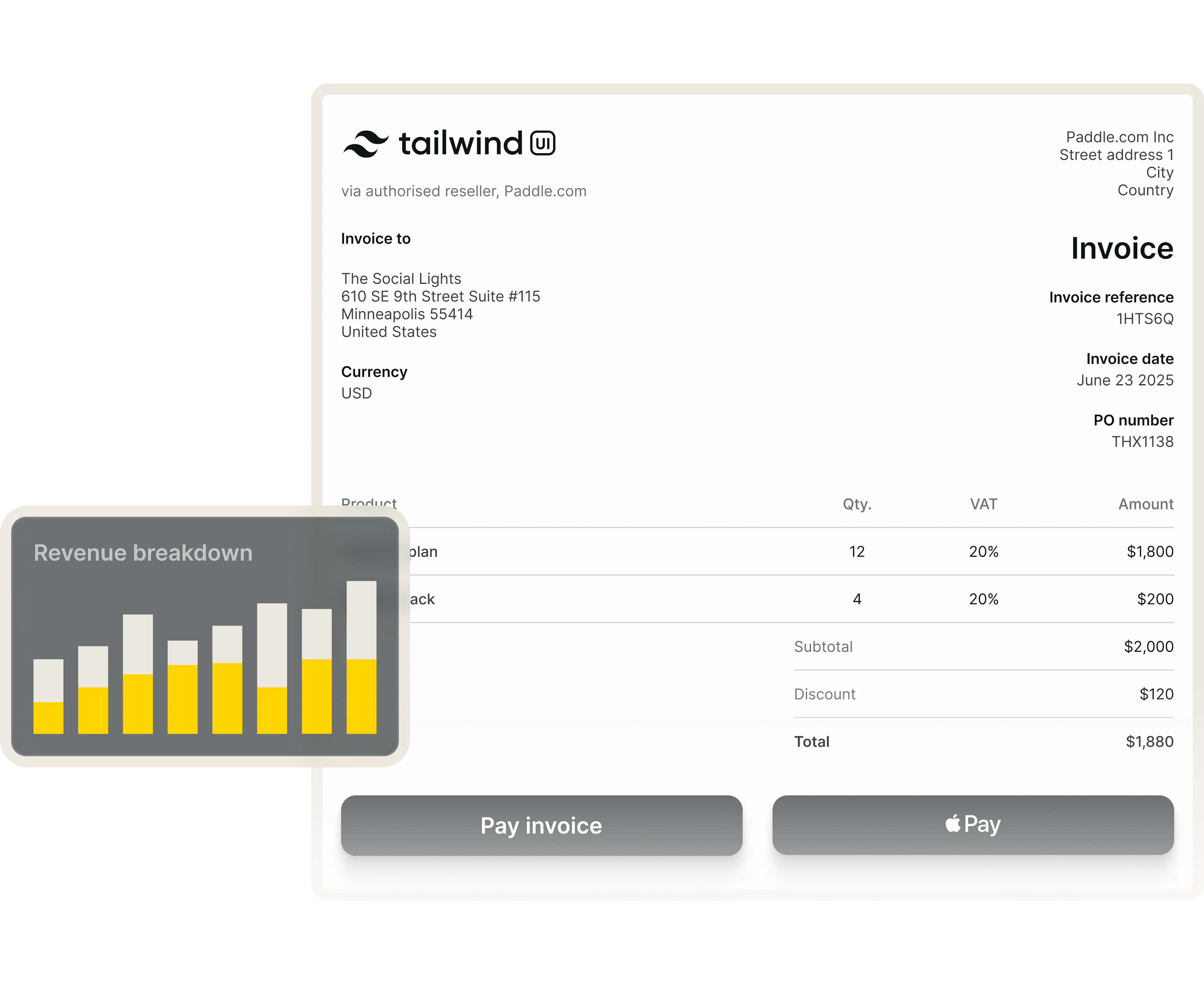 Billing invoicing UI