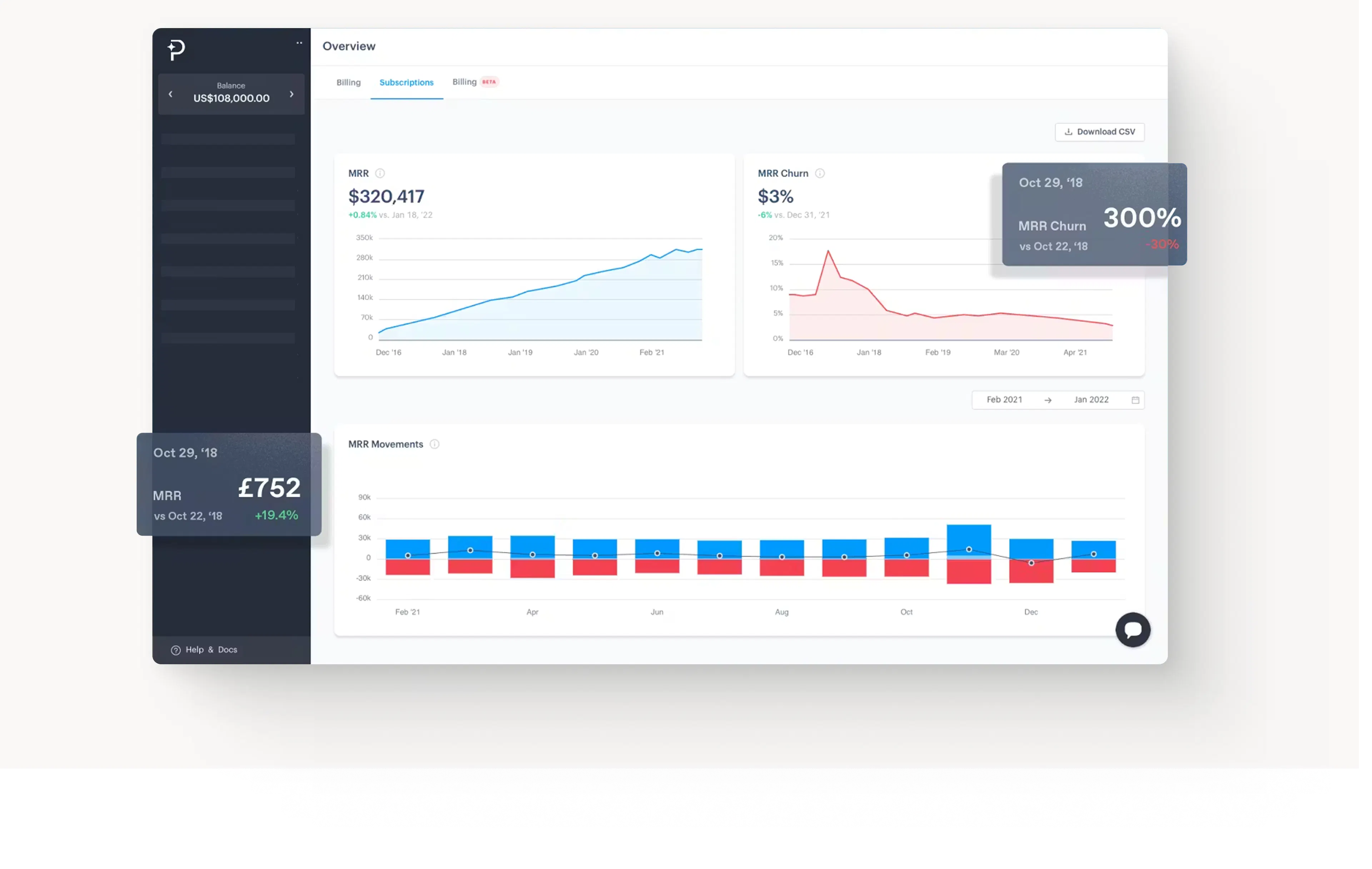 Subscriptions UI