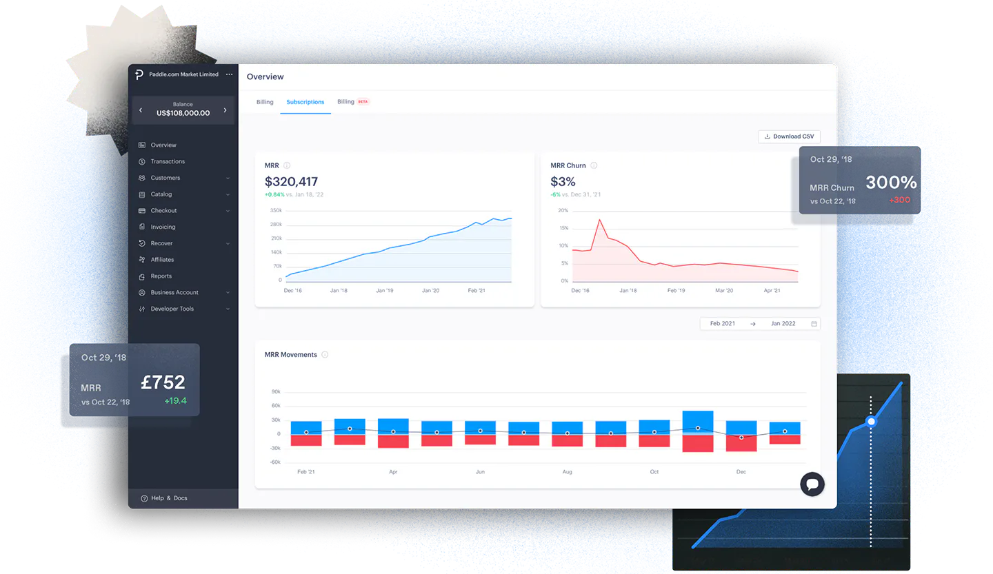 Spend less time managing transactions and more time building your SaaS product