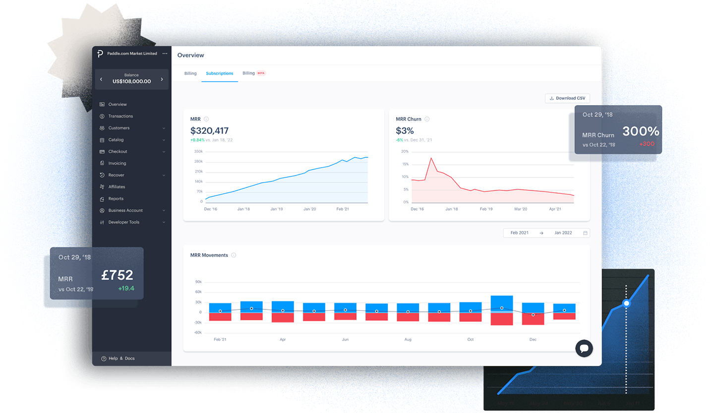 Spend less time managing transactions and more time building your SaaS product