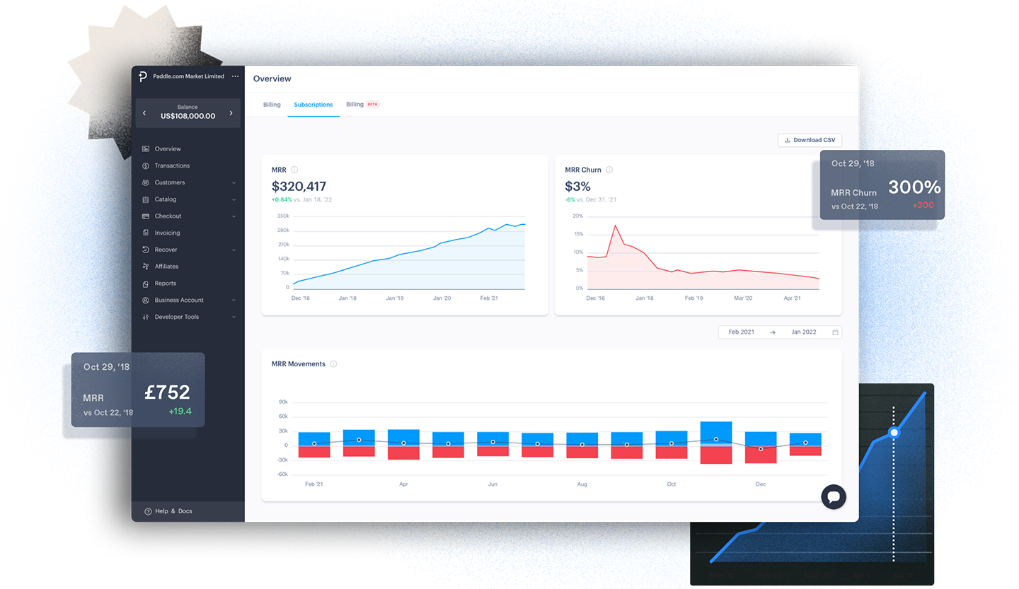Spend less time managing transactions and more time building your SaaS product