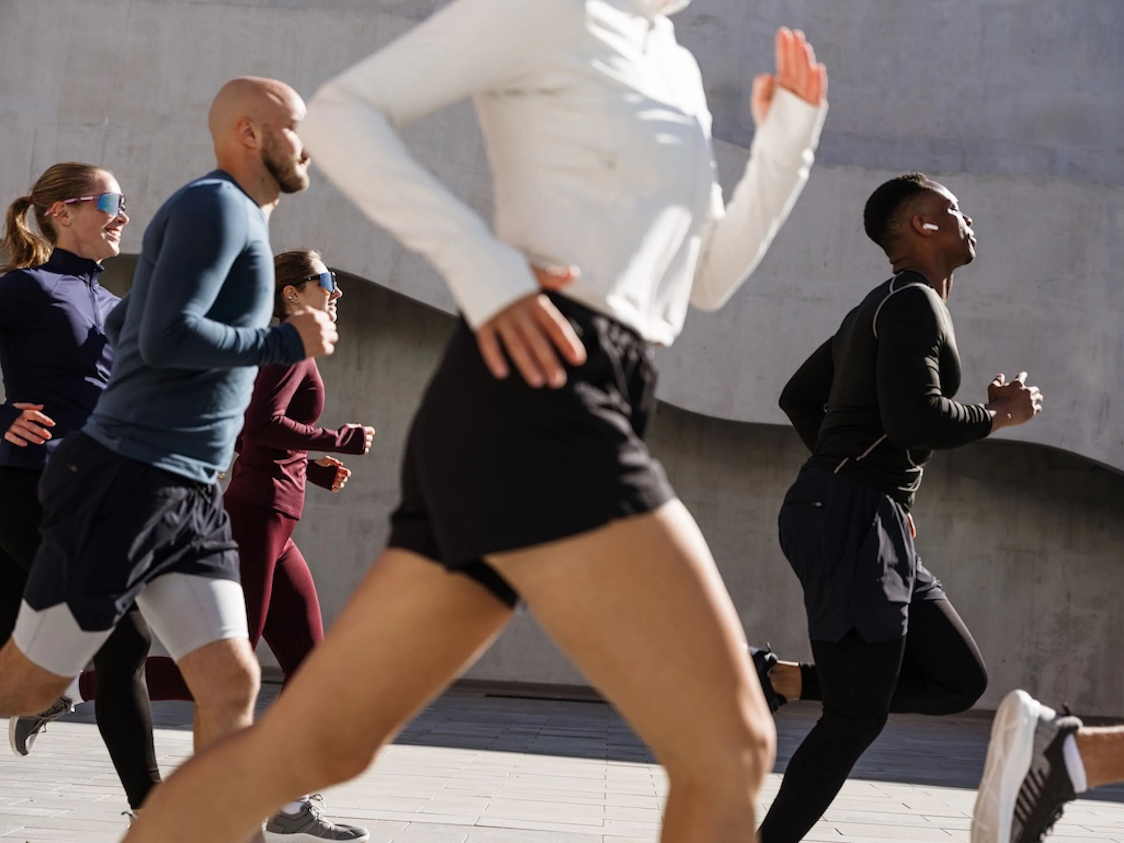 People running on the street