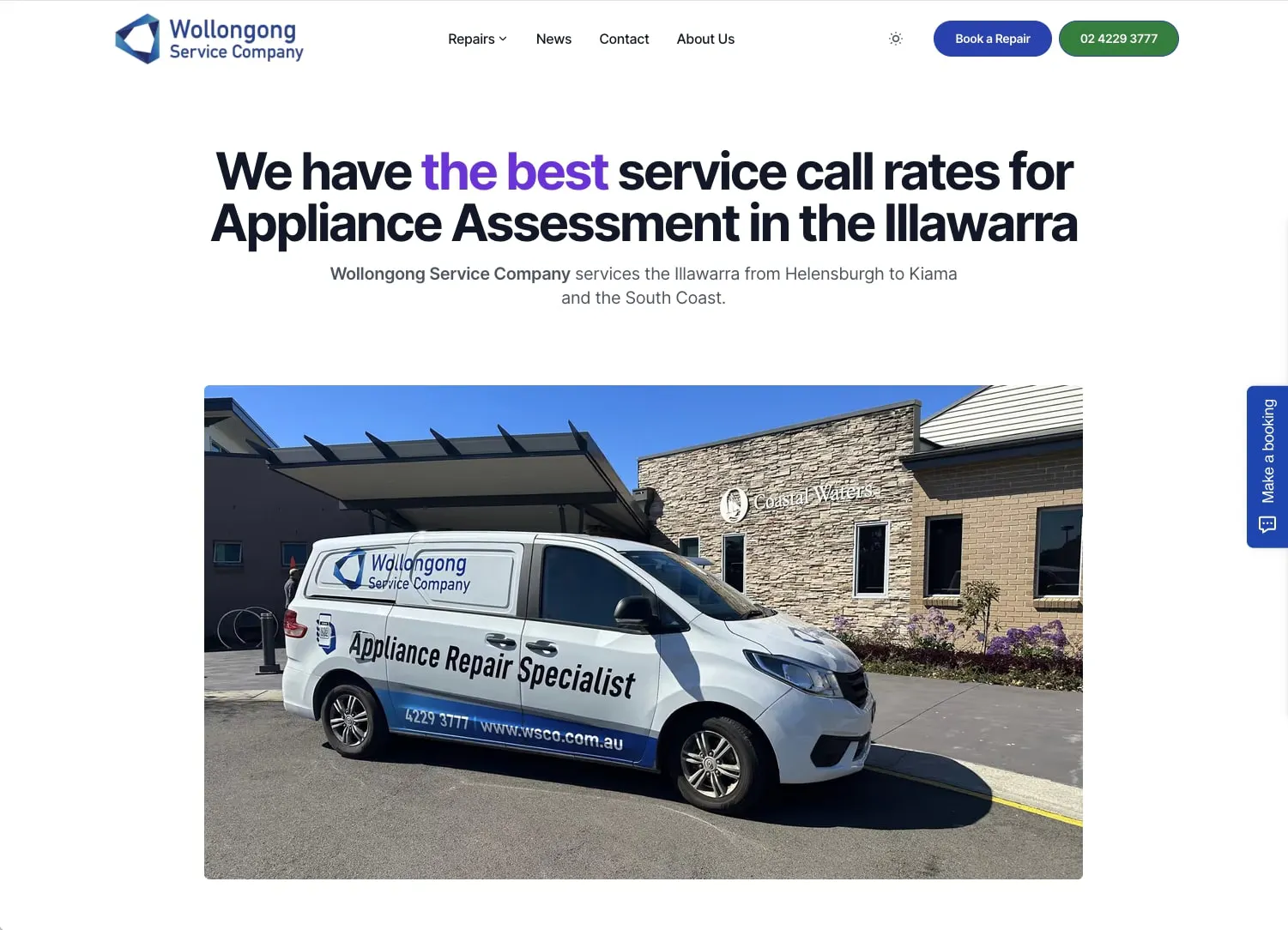 Wollongong Service Company website