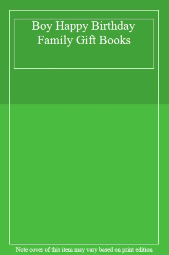 Boy Happy Birthday Family Gift Books