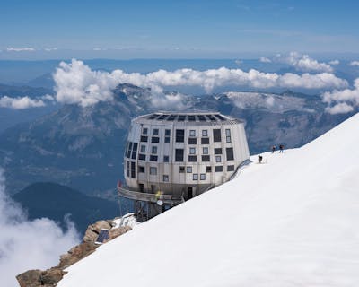 The Refuge du Gouter on the slopes of Mont Blanc