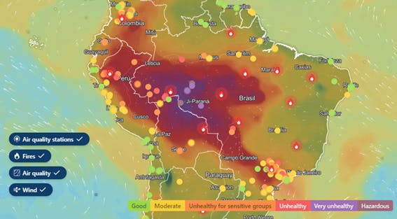 Fonte: Air Quality Brazil. https://www.iqair.com/brazil 