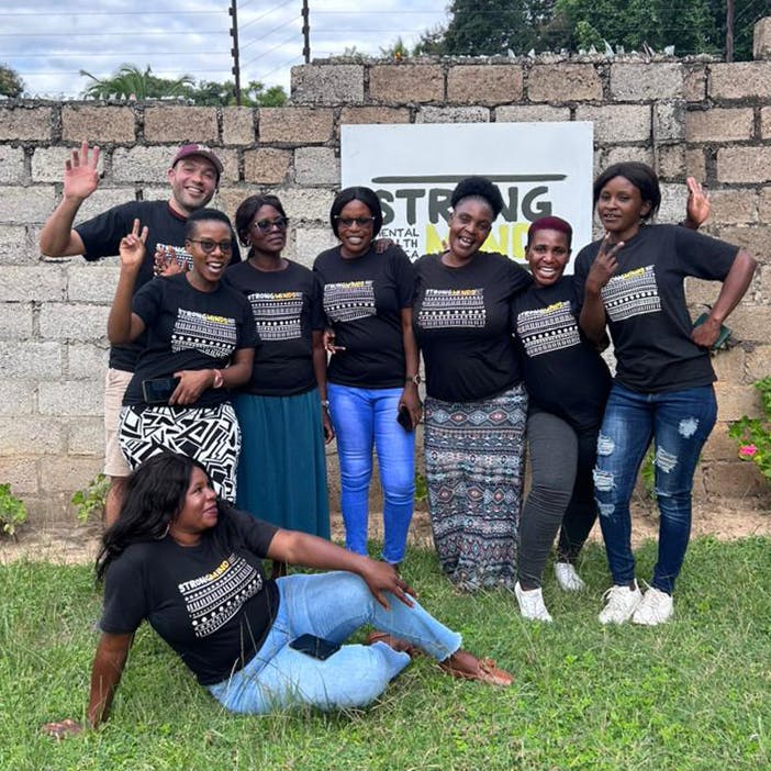 Nicholas Palahnuk with Strong Minds in Lusaka, Zambia.