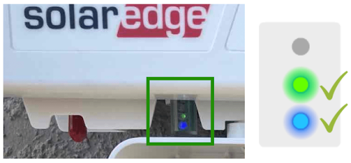 solaredge indicator lights