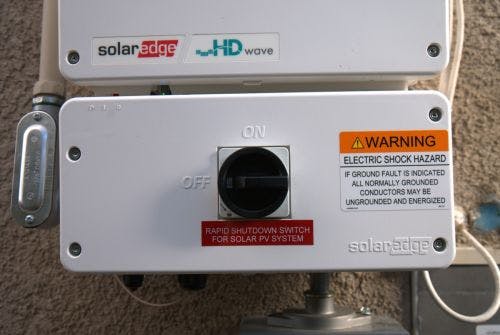 White SolarEdge inverter