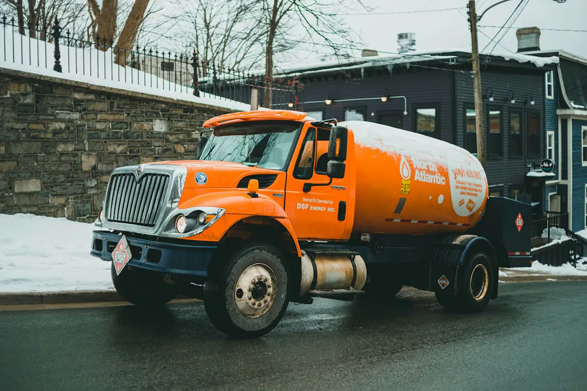 A propane delivery truck.