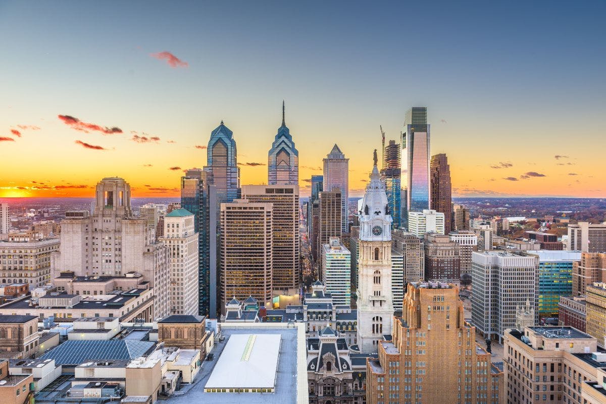The Philadelphia skyline.