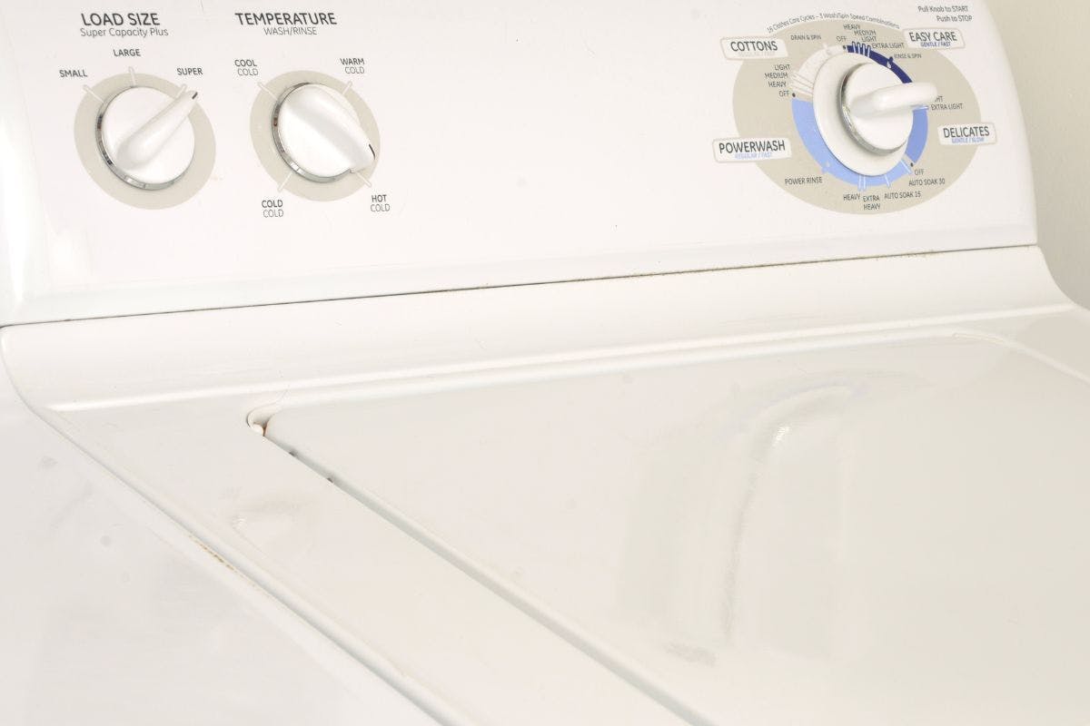 The top of a washing machine.