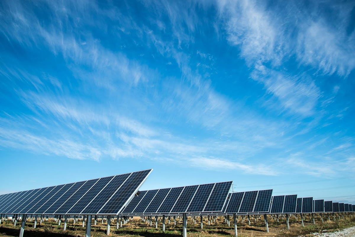 A solar farm.