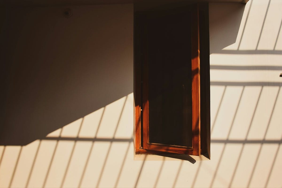 Sunlight coming in through a window.