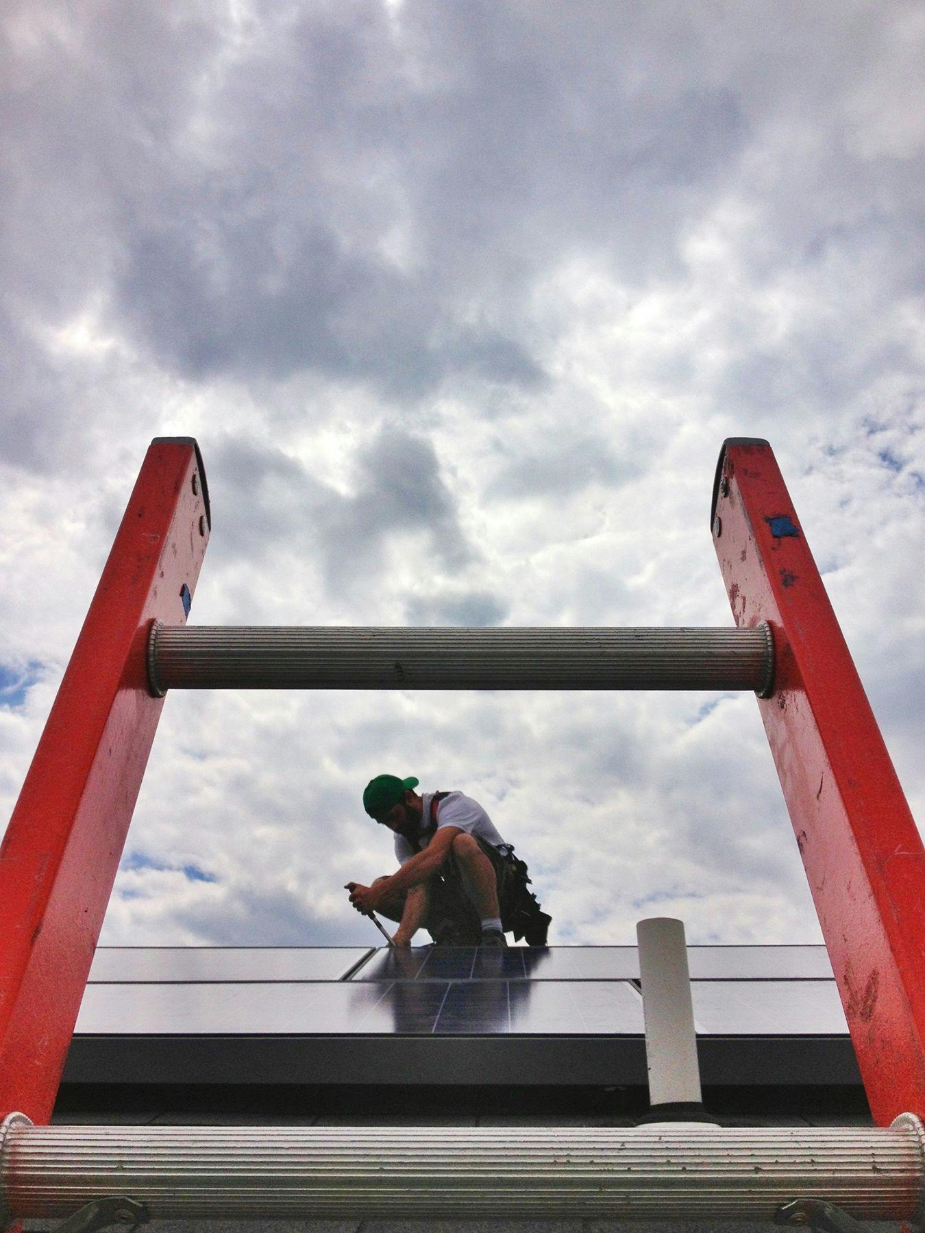 Ryan Barnett during his time in solar installation.