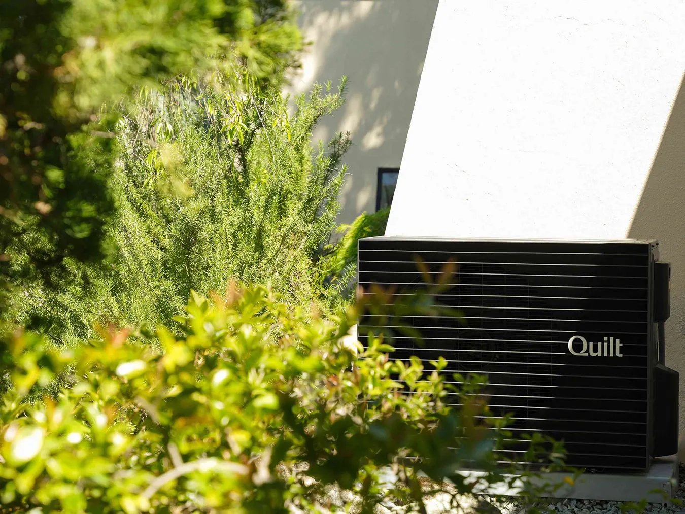 The outdoor unit of a Quilt heat pump.