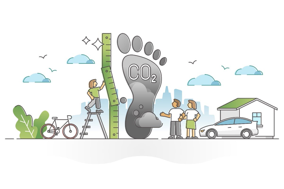 Measuring a carbon footprint to get a clear definition of what's meant by someone's environmental impact.