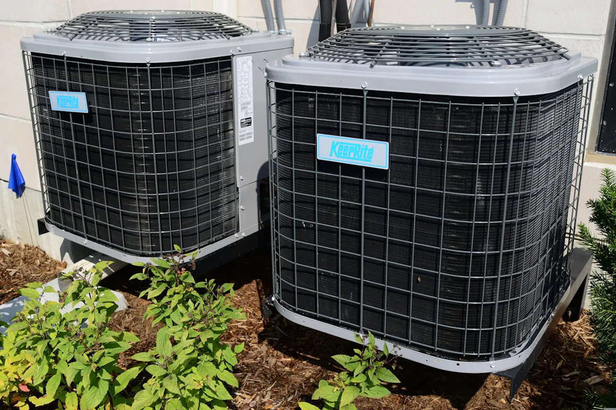 Two exterior air conditioning units.