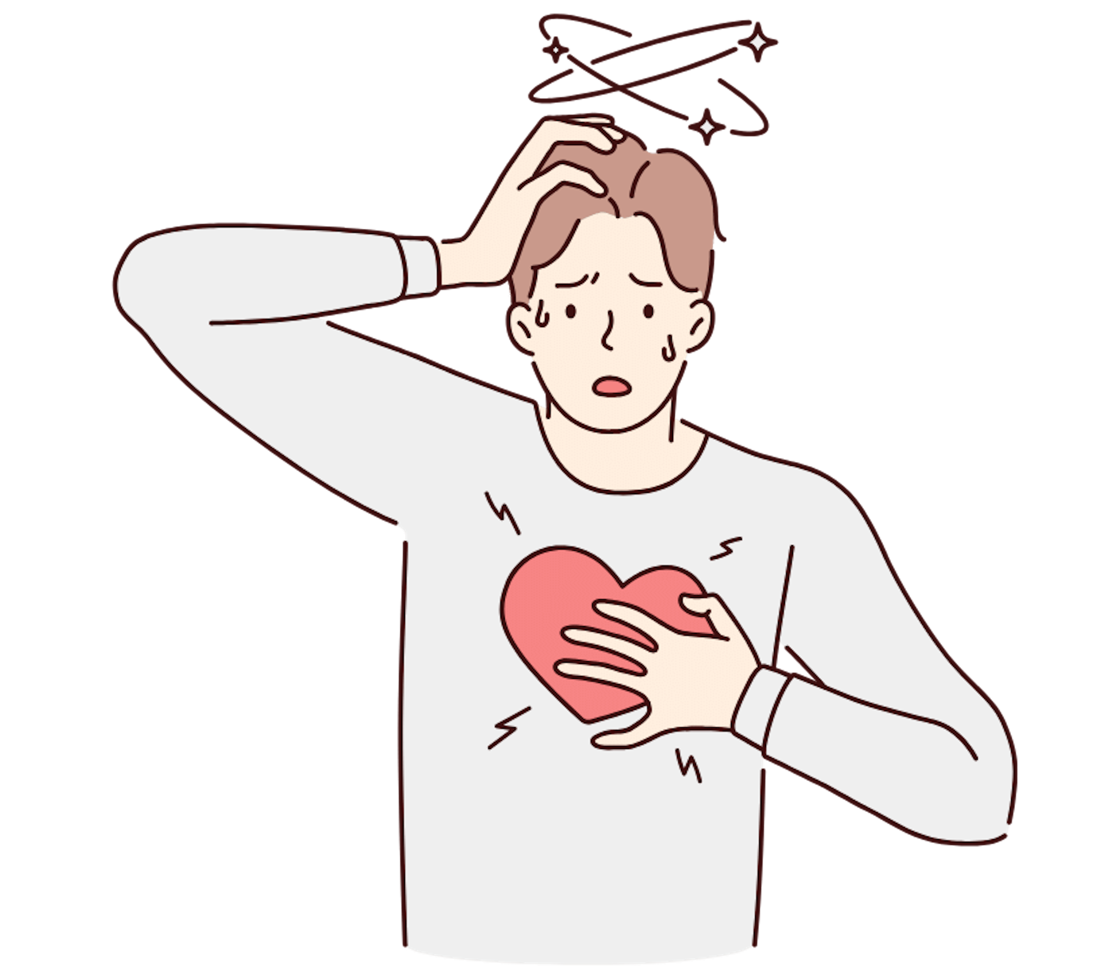 Panic attack symptons : heart attack and dizzy