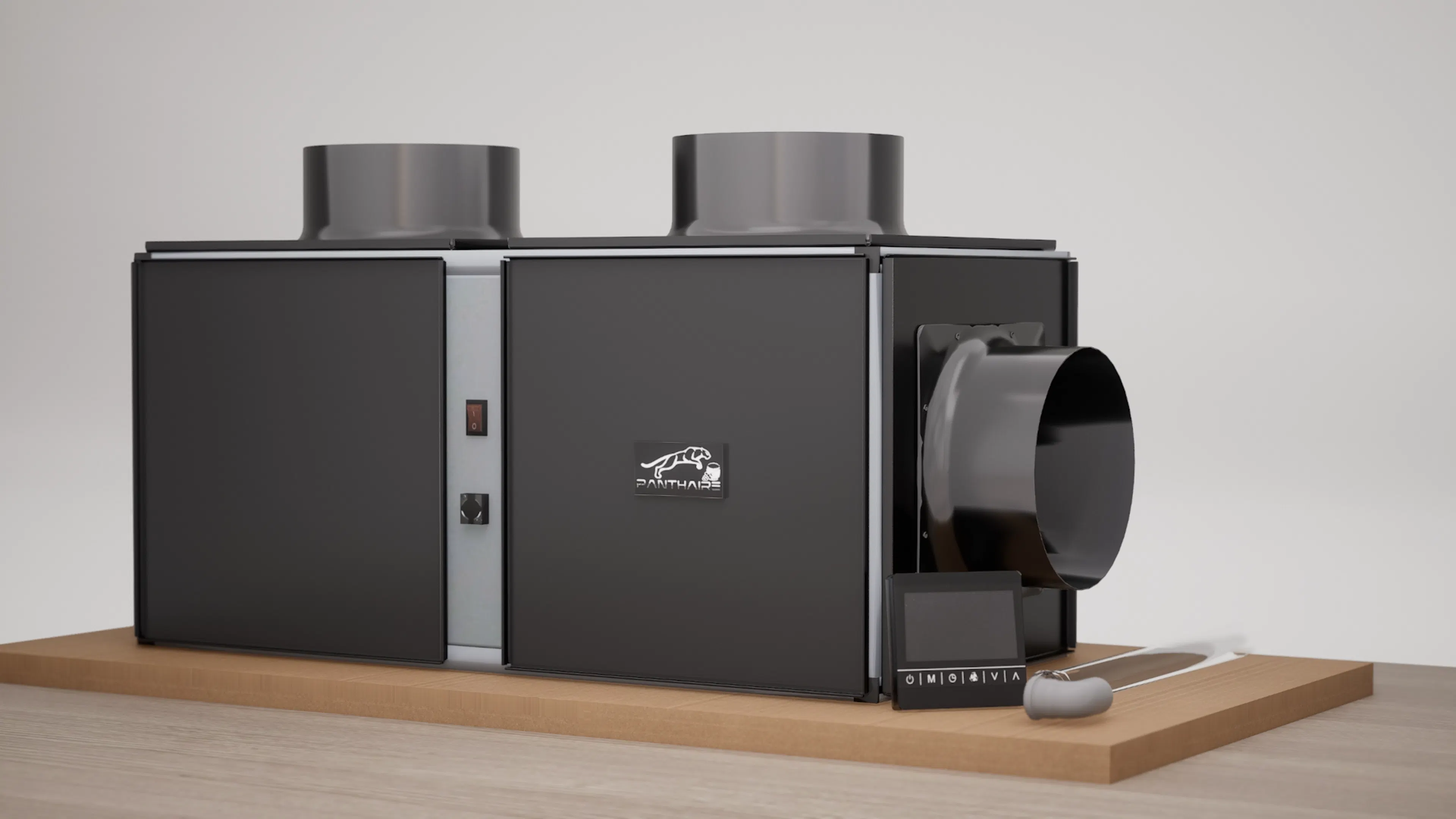 Module APEX pour cave à vin posé sur une surface plane, avec boîtier sobre et design épuré.