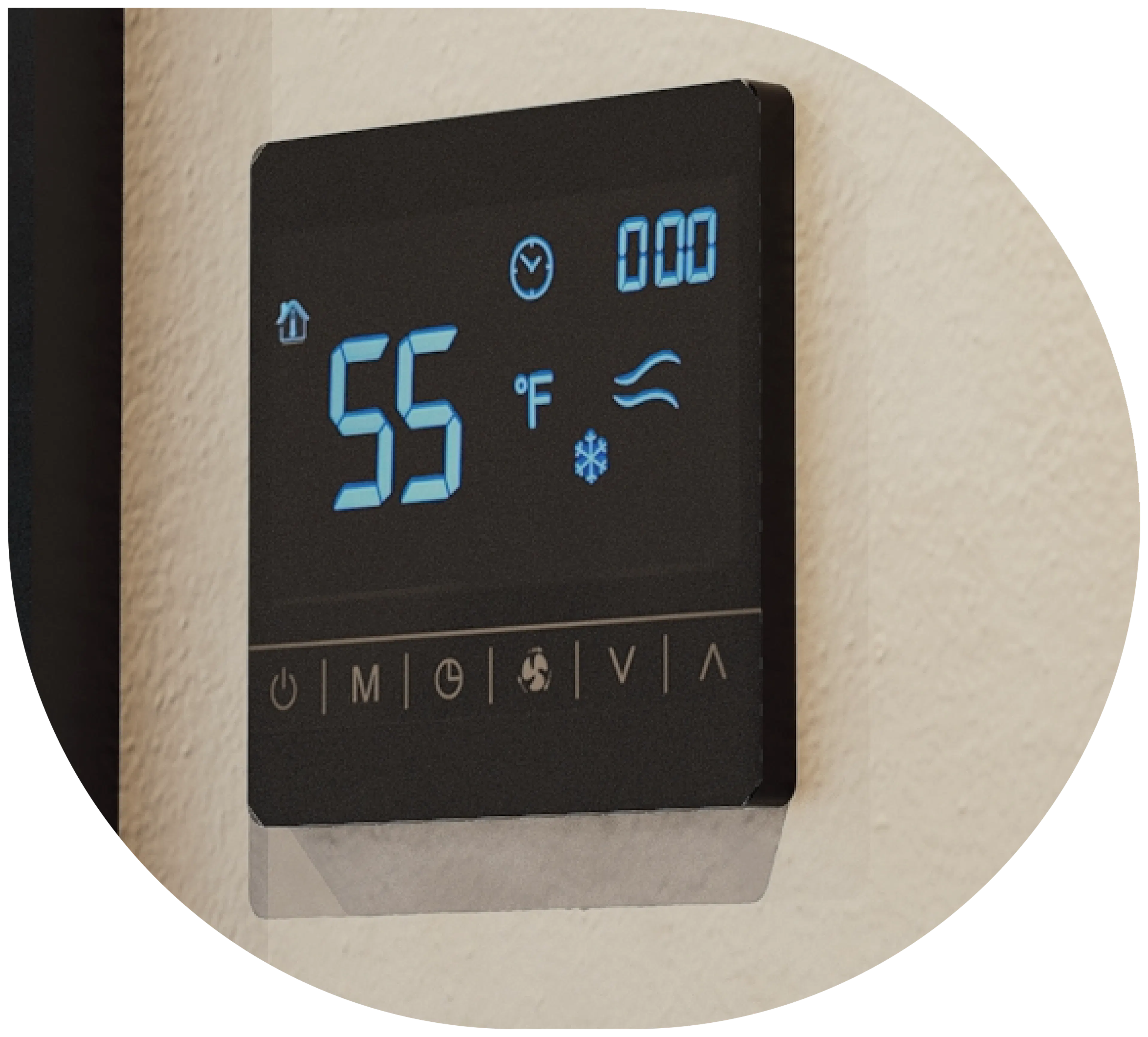 Panthaire APEX digital thermostat control panel showing temperature settings