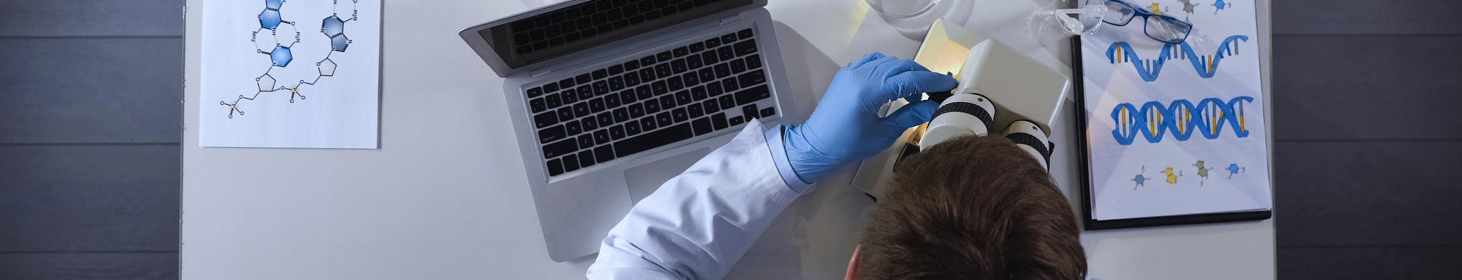 Healthcare professionals reviewing scientific articles