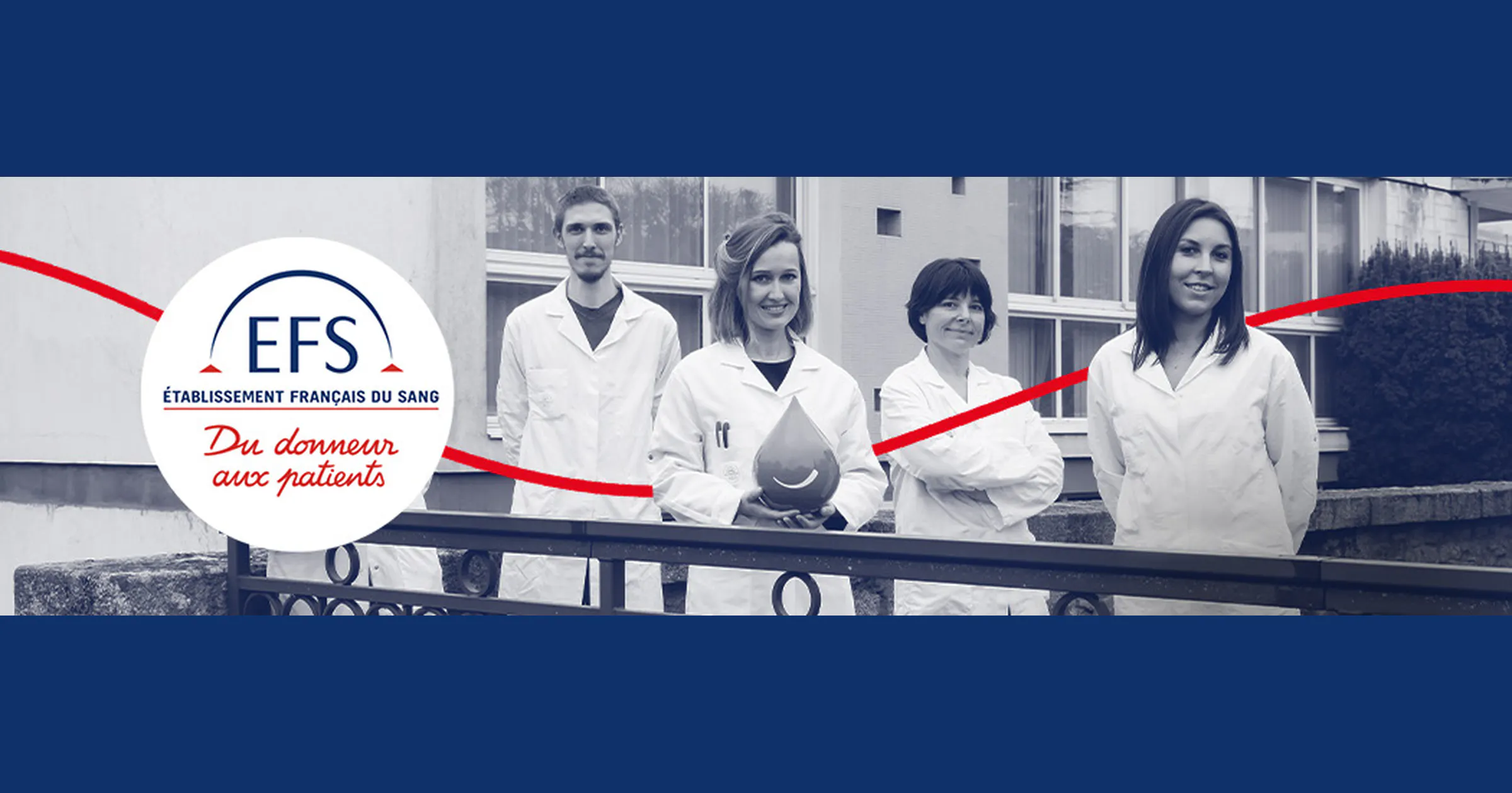 Logo EFS - Établissement Français du Sang - Du donneur aux patients