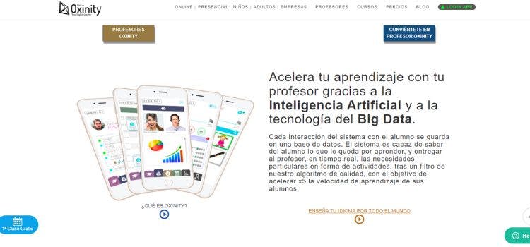 Página web de Oxinity