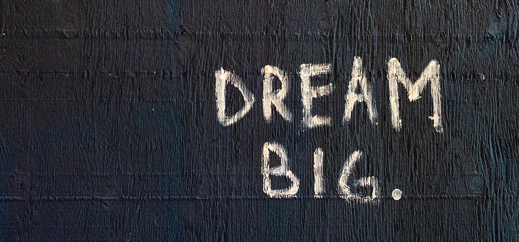 "Dream big" | Painted wall