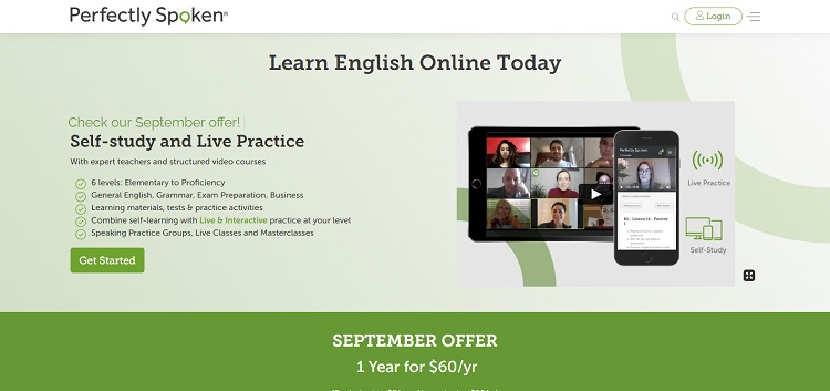 Perfectly Spoken site web