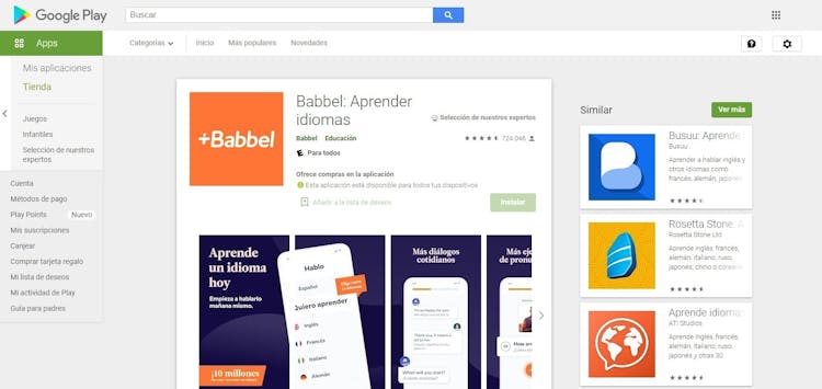 aplicacion de babbel