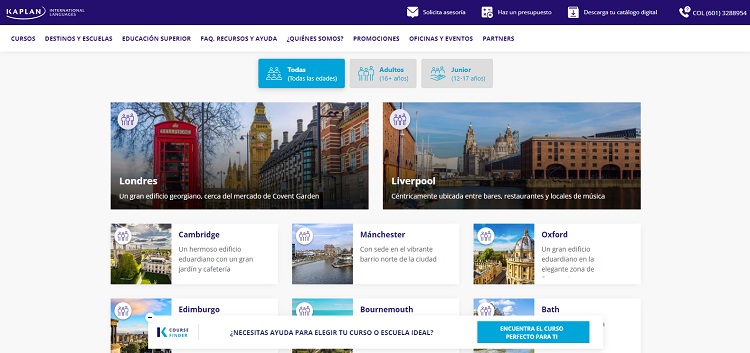 Sito web di Kaplan | Corsi nel Regno Unito