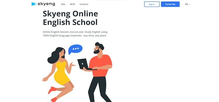 Strona internetowa Skyeng