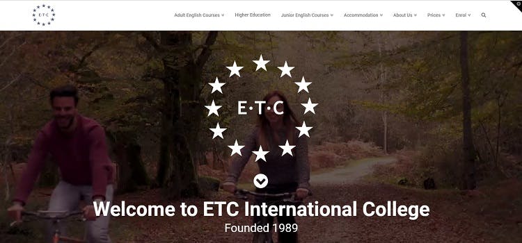 ETC International College página web