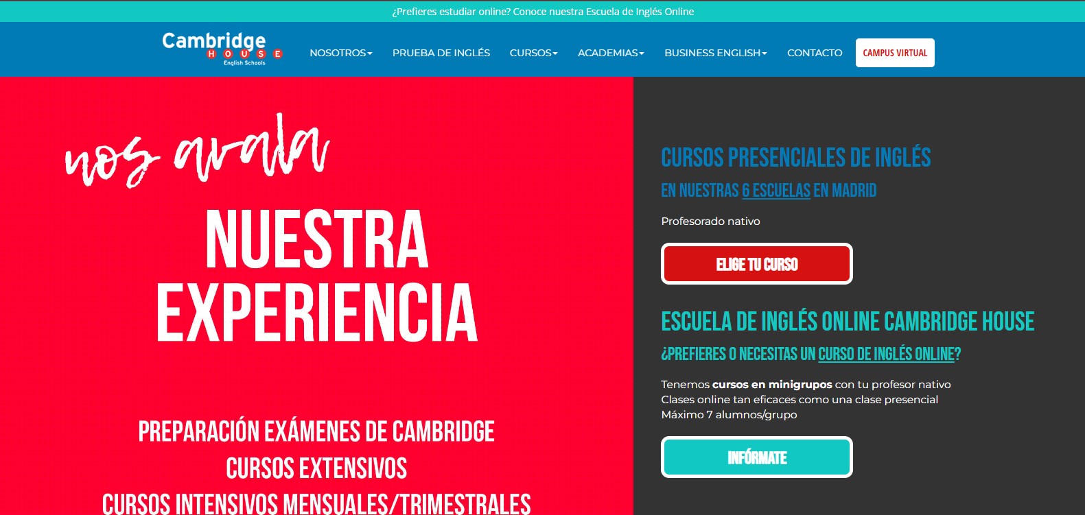 Cambridge House para estudiar ingl&eacute;s presencial