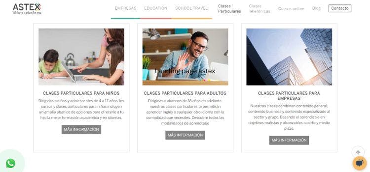 Tipos de clases de Astex